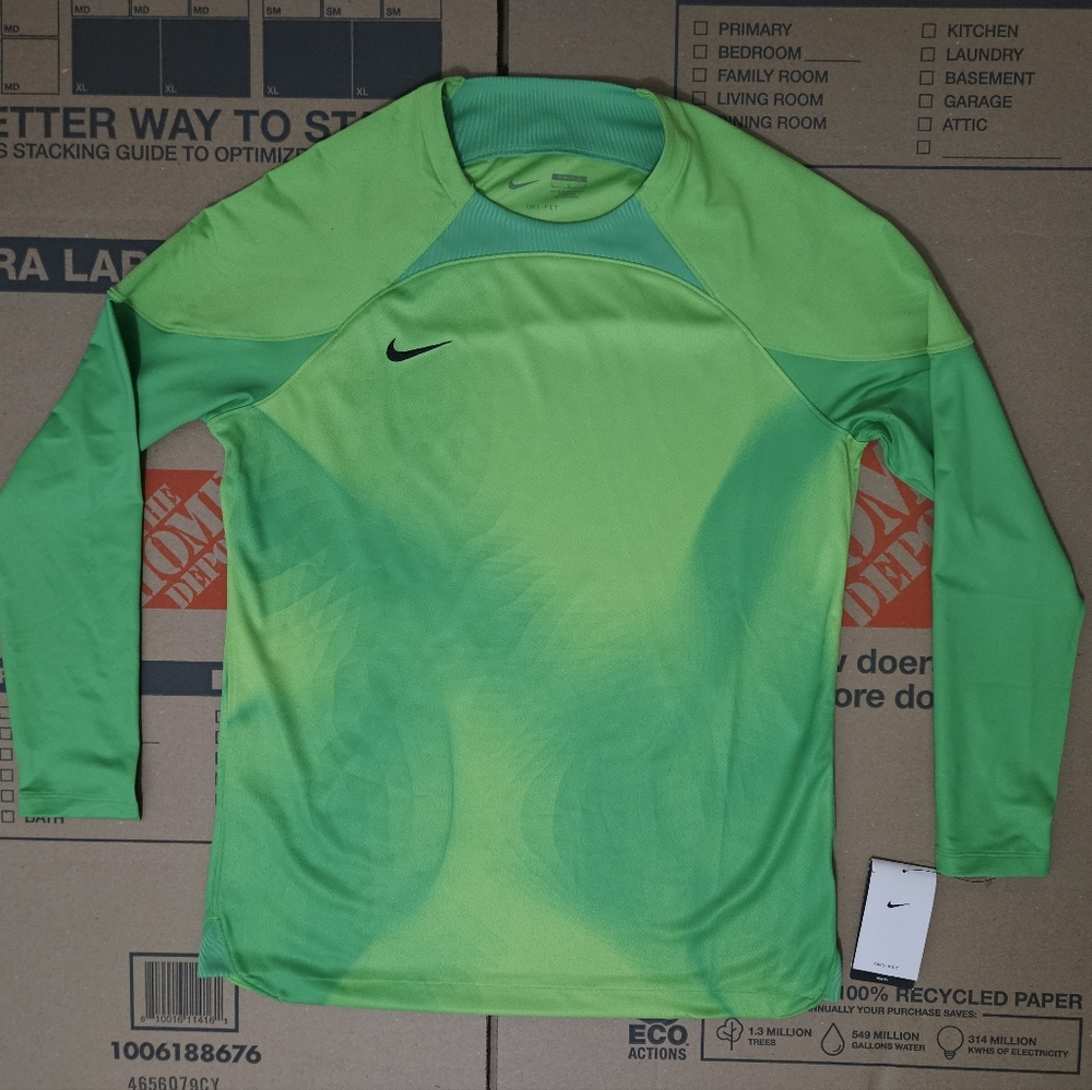 Nike Dri Fit Adv Gardien Soccer Goalkeeper Jersey Green